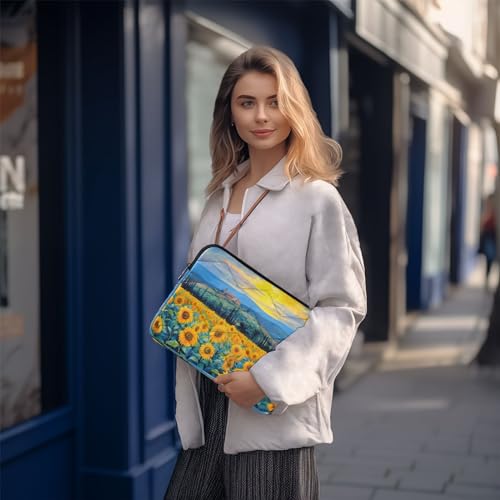 Funda para laptop 13-14 pulgadas con diseño floral miniatura 7