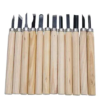 Gnanex Wood Carving Tool Set of 12pcs Chisels Knives & Accessories