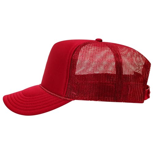 Image of OTTO Polyester Foam Front 5 Panel High Crown Mesh Back Trucker Hats in 97, Bulk, Wholesale