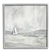 Stupell Industries Abstract Sailboat Drifting Ocean Waves Beige Neutrals, Design by Daniel Sproul