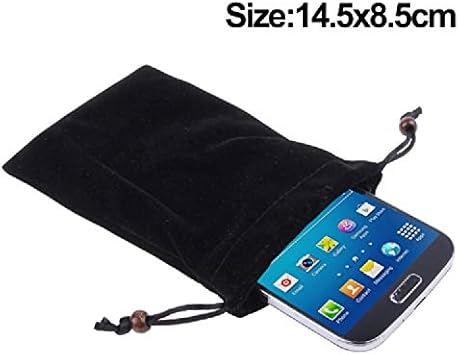 Chain and Loop Closure Case Cover Cloth Flannel Carrying Bag for Nokia 2720 Flip 2019 - Black