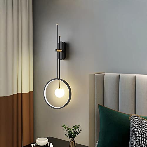 Applique Murale Interieur LED 1 Pack Lampe Murale Rotative à 330° Moderne Appliques Murales 20W Luminaire Mural Le noir pour Chambre à Coucher Salon Bureau Couloir Éclairage Intérieur Cover