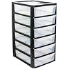 A4 6 Drawers Black