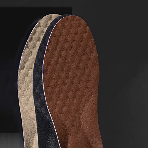 Pantufas masculinas de couro confortáveis para absorção de suor (preto, 42)