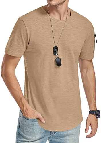KUYIGO Men's Athletic Shirts Hipster Hip Hop Crewneck T-Shirt with Zip Pocket 4 KUYIGO Men's Athletic Shirts Hipster Hip Hop Crewneck T-Shirt with Zip Pocket