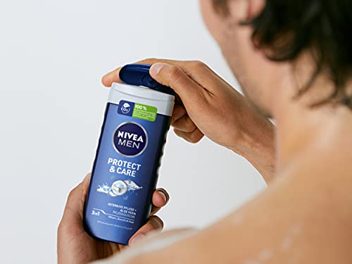 NIVEA MEN Protect & Care verzorgende douchegel (250 ml), hydraterende douchegel met aloë vera, milde douche voor een… - Image 4