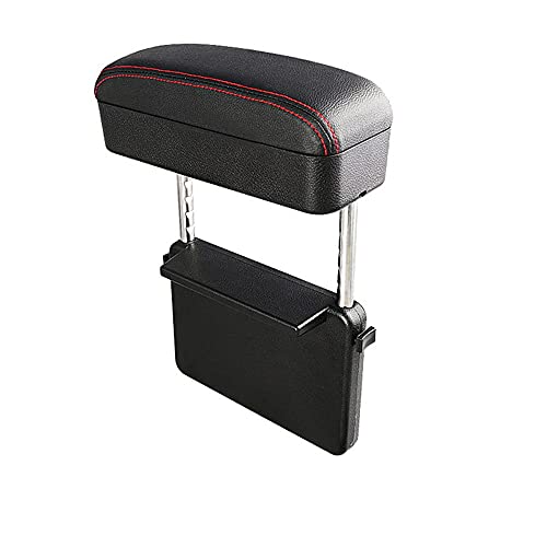 Qirc Apoyabrazos Universal consola central apoyabrazos extensor codo y antebrazo muñeca soporte ajustable altura confort Universal Almohadillas de reposabrazos (negro rojo)