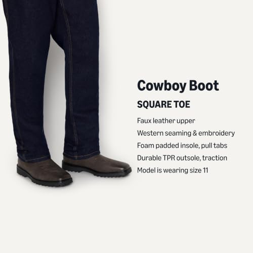 Image of Amazon Essentials Men's Square Toe Western Cowboy Boots