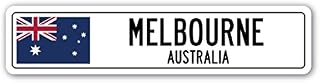 Melbourne, Australia Street Sign Australian Flag City Country Road Wall Gift