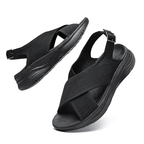 Bravover Women's Walking Sandals with Arch Support