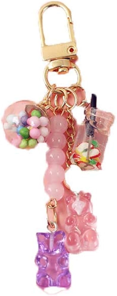 Lindo llavero de resina de oso de goma dijes de oso de animales de color caramelo llaveros de llaves de automóvil llavero colgante de joyería regalo