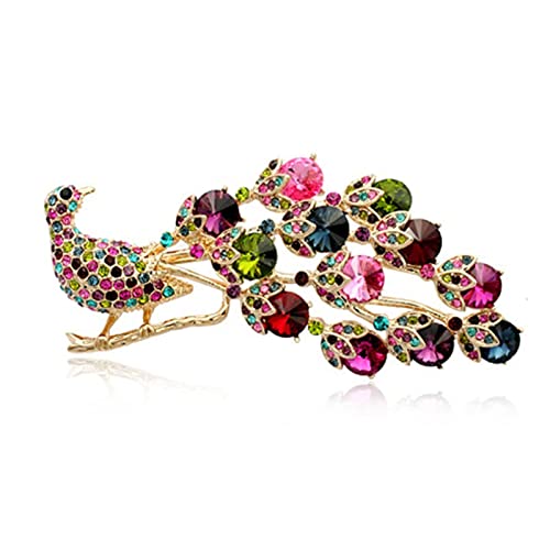 Broche grande taille en strass pour mariage et accessoire chic pour chapeau ou foulard