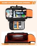 Tactical Travel Toiletry Bag for Men, Dopp Kit Organizer with Dual Way Zippers, Travel Hygiene Bag for Shaving Grooming Bathroom Essentials, Black (Empty Bag)