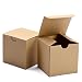GSSUSA Small Gift Boxes 50Pack 4x4x4" Brown Gift Boxes with Lids for Gifts, Crafting, Cupcake Boxes