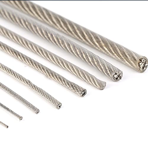 304 roestvrij staal kunststof gecoate staaldraad, gestrande kern, diameter 4 mm, lengte 8 m, geschikt voor buiten… - Image 5