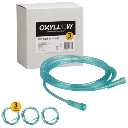 Oxyllow Premium 25 FT Oxygen Tubing – 6-Channel Kink-Resistant Air Flow – High-Visibility Green Tint – Universal End Connectors – Durable, Medical Grade Oxygen Therapy Accessory (3)