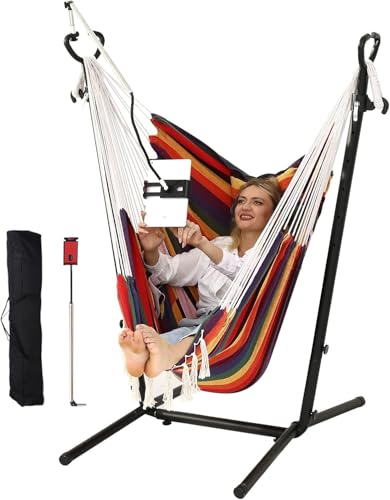 ZEYU Hammock Chair with Stand and Tassels