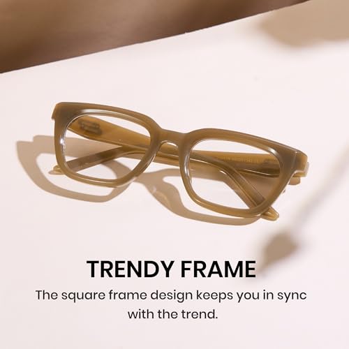 Image of Cyxus Blue Light Blocking Glasses Women Men TR90 Square Chunky Frame Computer Gaming Party 8237