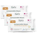 Eco by Naty Unscented Baby Wipes, (3 packs of 56),...