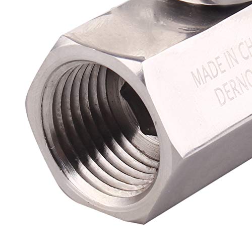 Dernord DERNORD-702 1/2 Inch Stainless Mini Ball Valve Female X Male Npt Thread thumb #2