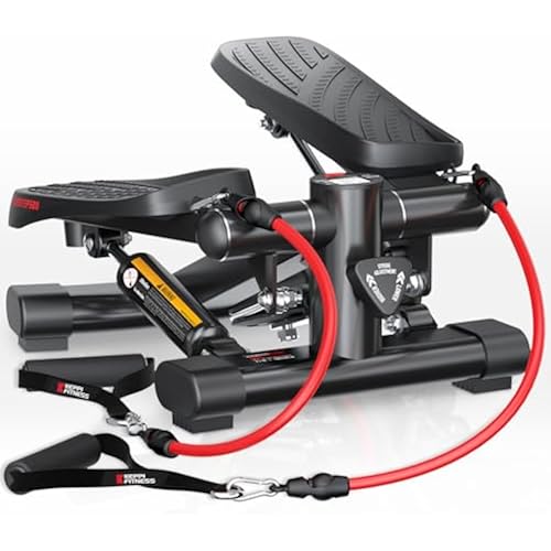 Keppi Fitness Stair Stepper, Steppers for Exercise at Home, Stepper with 2 Pairs of Resistance Bands for Efficient Cardio - Fitstep Series