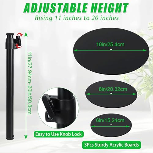 Insert de pot de fleurs réglable en hauteur, support à colonne - 5