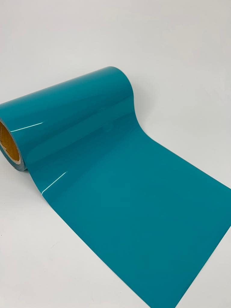 Iron On Heat Transfer Vinyl Rolls 15" x 1YD up to 27 Yards Full Roll Ready for Cutters (10 Yards, Aqua)