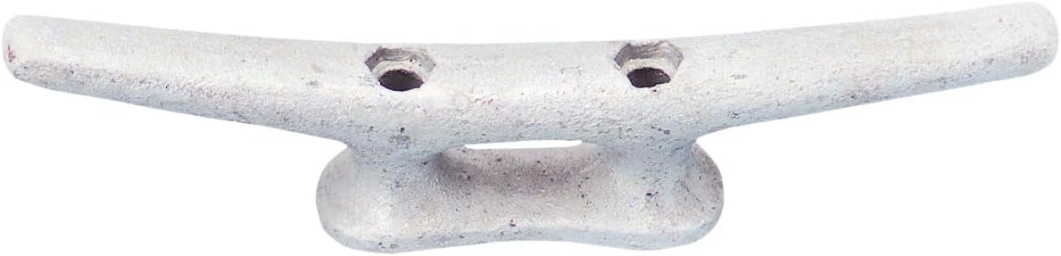 Dockmate Galvanized Dock Cleat, 10" | Heavy-Duty Iron, Ideal for Piers and Docks | Bolt Size: 3/8"