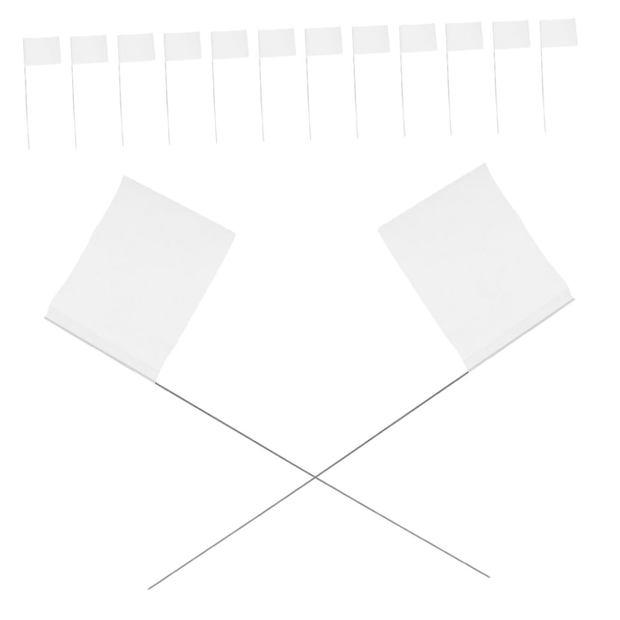 Drapeaux blancs de marquage piquet acier contre casse arrosage pelouse