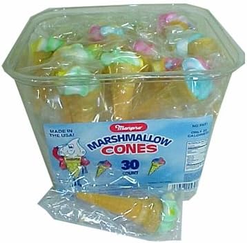 Marpro Yum Yum Marshmallow Candy Cones 30ct (2 Pack)