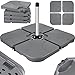 Produktbild KESSER® Sonnenschirmständer 4-teilig Schirmgewicht Schirmständer für Ampelschirm Bodenkreuz 60 Liter / 80 kg befüllbar mit Wasser oder Sand Inkl. Metallverbinder Ampelschirmständer Kunststoff, Grau
