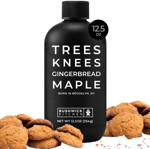 Trees Knees Gingerbread Maple, Organic Maple Syrup Infused with Cinnamon, Gluten-Free, Paleo-friendly, and Vegan, Grade-A Pure Maple Syrup, 11.5 Ounce Bottle, Foodie Gifts, Unique Gifts