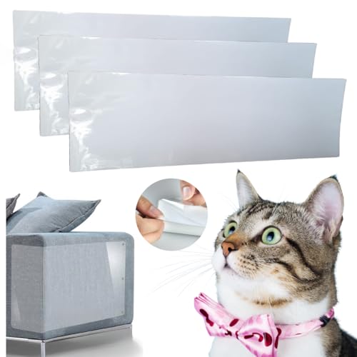 Kit 3 Folhas Gigantes 1,06m x 33cm Protetor Adesivo De Sofa Para Gatos Protetor Sofa Gato Fita Anti