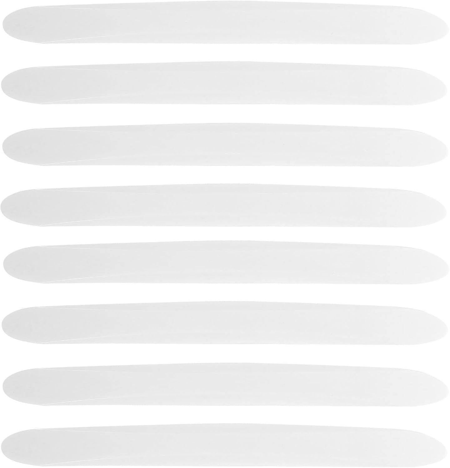 8pcs Car Door Collision Protector Strip White Pu Material with Mirror Edge Safety and Weather Resistant Features, Includes Multiple Pieces to Cover Rearview Mirror Edges and Car