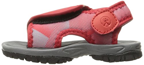 Northside Boy's Haller Sandal, Gray/Red, 6 M Us Toddler #TOP7