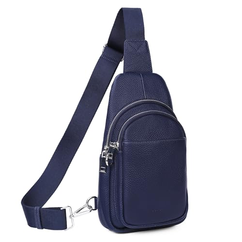 Image of befen Genuine Leather Sling Bag for Women Anti-Theft Crossbody Chest Bags Fanny Packs for Travel with RFID Card Slots