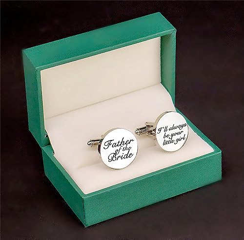 Kooer This One Is My Favorite Cufflinks Wedding Men's Cufflinks Engraved Jewelry Gift For Groom Father (Circle Cufflinks) #TOP3