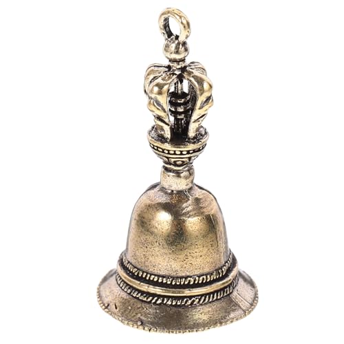 HOMSFOU Clochette à Main Vintage Équipement Pédagogique Décoration Intérieure Sonnette Portable Pour Maison Hôtel Magasin Bureau Ornement De Bureau