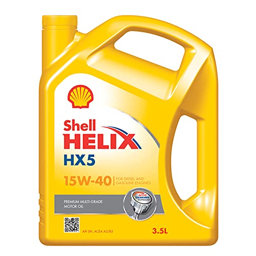 Image of Shell Helix HX5 15W-40 API SN Premium Mineral Engine Oil for Diesel & Petrol Cars (3.5 L)