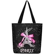 LARGE GROCERY TOTE BAG: Dimensions with 19.7 x 15.7 inches, big enough to store laptops, tablets, water bottles, umbrella,makeup, sunglasses and more for working, shopping. Inner zipper pocket can put mobile phone, wallet, credit cards and other valu...