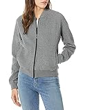 Body Glove Active Women's Calliope Relaxed Fit Activewear Bomber Jacket, Charcoal Heather, X-Small
