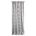 Eurofirany Zasłona gładka wzór wężyk łuski trend marszczona taśma 140 x 270 cm taśma z cyrkoniami szlachetna elegancka wysoka jakość Glamour sypialnia pokój dzienny biały + czarny, 140 x 270 cm