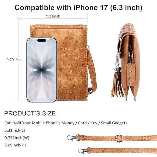 seOSTO Womens Small Crossbody Bag For Woman, Tassel Wallet Purse,Gifts For Teenage Girls