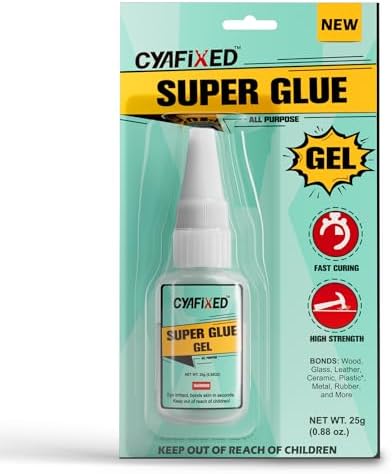 Super Glue Gel, Clear Cyanoacrylate Adhesive for Plastic Metal Ceramic Wood Shoe Sole Repair, Instant Superglue for Glass Leather Pottery Model Rubber Porcelain Crafts 3D Prints, Strong Bonding: Amazon.com