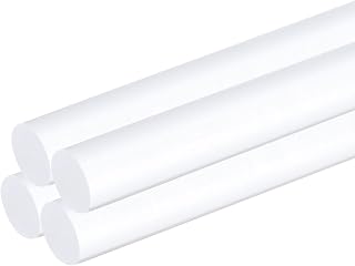 MECCANIXITY 4-Pack Clear Acrylic Round Rods 1/4" x 12" (6mm x 300mm) - Durable Dowel Sticks for DIY Crafts, Lighting & Decor