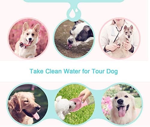 Makerfire Portable Dog Water Bottle 550ml, Dogs Travel Water Bottle, Pets Water Dispenser for Dog Cat Pet Outdoor Walking Travelling Drinking (White)