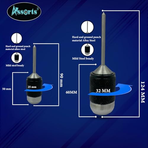 Image of Universal Transfer Center Aligner- Punch-Hardened Pin (Set of 2 (Range 1 /4 inch to 1 inch))