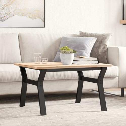 Cadre de table basse en Y en acier revêtu pour piétement robuste 70x60x43 cm