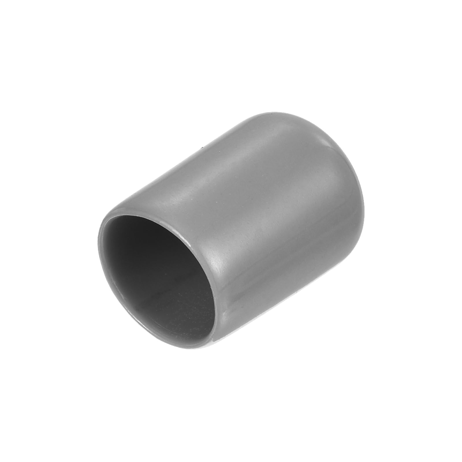 uxcell 20pcs Rubber End Caps Protective Caps 14mm ID Vinyl PVC Round Tube Bolt Cap Cover Screw Thread Protectors, Light Grey