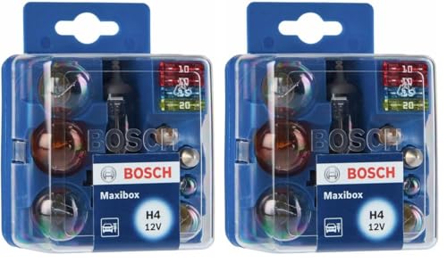 Bosch H4 Maxibox estuche de lámparas de repuesto, 12V (Paquete de 2)